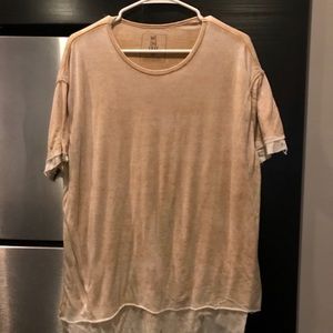 Free people oversized tan tee